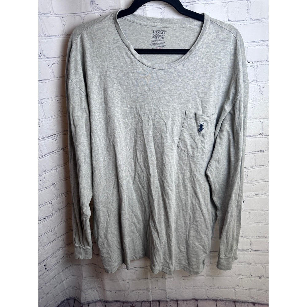 Polo Ralph Lauren Long Sleeve Pocket T-Shirt Casual Basic XL